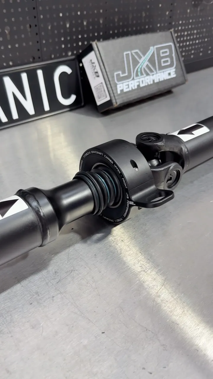 Close-up of a reinforced driveshaft